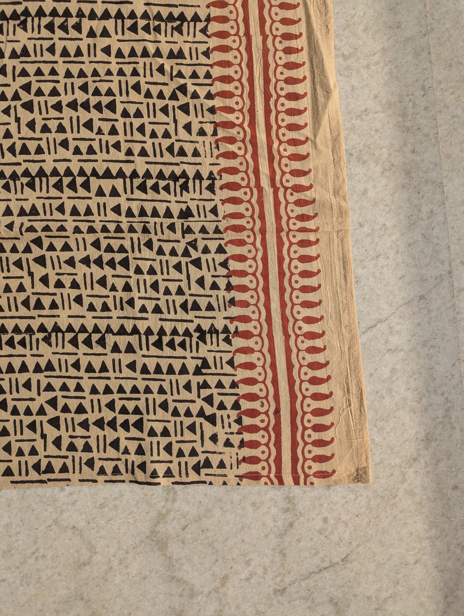 Handblock Printed Cotton Sarong | Traditional Indian Wrap | Egyptian Pattern - Image 2